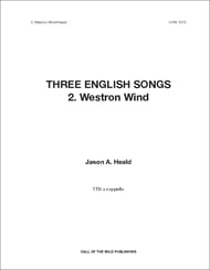 Westron Wynde TBB choral sheet music cover Thumbnail